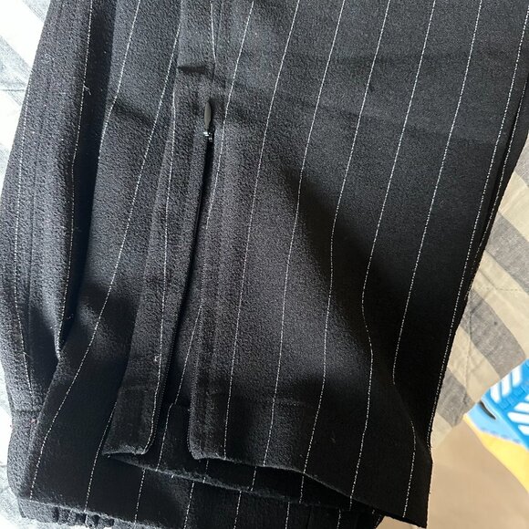 GANNI pin striped stretch waist polyester pants with ankle zip EU34 - Picture 4 of 4